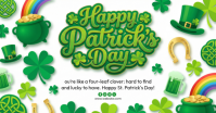 White Joyful St. Patrick's Day Facebook Shared Image template