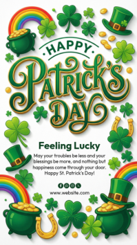 白色 St. Patrick's Day Instagram Story Template
