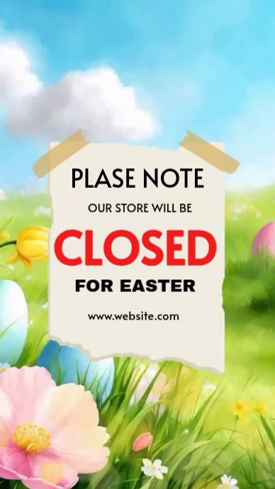 White Joyful Store Closure Announcement Instagram Story Video Template ...