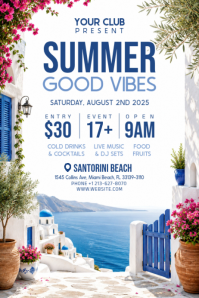 Hvid Summer Beach Party Poster Template