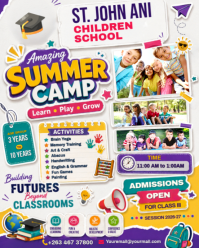 White Summer Camp Instagram Portrait Template