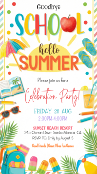 White Joyful Summer Celebration Party Instagram Story Instagram-Story template