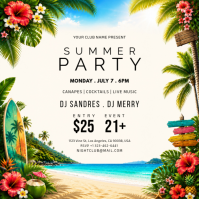 Bianco Summer Party Instagram Plasing Template