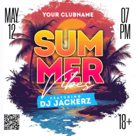 White Summer Party Instagram na Post Template