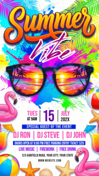 White Joyful Summer Party Instagram Story template