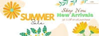 White Joyful Summer Sale Facebook Cover Photo template