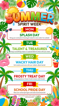 White Joyful Summer Spirit Week Instagram Story template