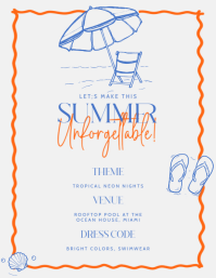 White Summer Splash Party Flyer Template - Page 2