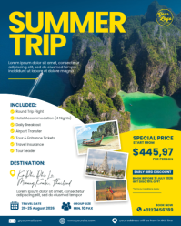 White Summer Trip Instagram Portrait Template
