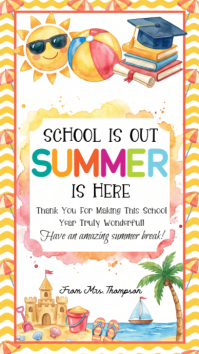 White Joyful Summer Vacation Instagram Story template