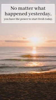 White Joyful Sunrise Quote Instagram Story template