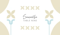 White Joyful Table Number Tag template