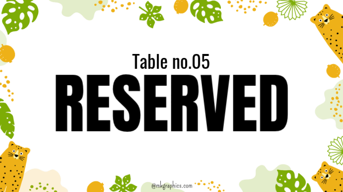 Table Reservation Template | PosterMyWall