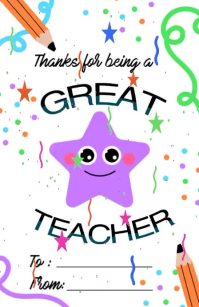 Weiß Teacher Appreciation Tabloid Template