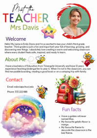 Hvid Teacher Introduction A4 Template