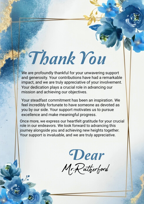 Copy of White Joyful Thank You A4 | PosterMyWall