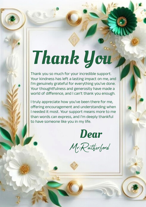 Copy of White Joyful Thank You A4 | PosterMyWall