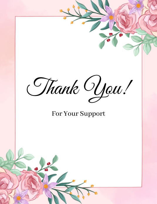 Copy of White Joyful Thank You Card Flyer (us Letter | PosterMyWall