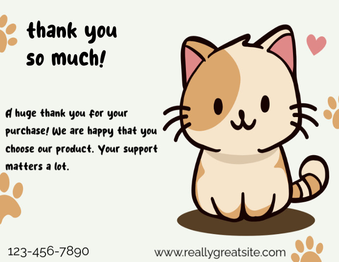 Copy of White Joyful Thank You Card Flyer (us Letter) | PosterMyWall