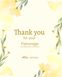 White Joyful Thank You Card  Instagram Portrait template