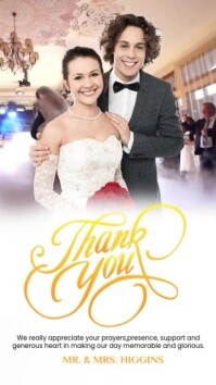 Hvid Wedding Thank You История на Instagram Template