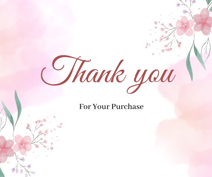 Copy of White Joyful Thank You Card Medium Rectangle | PosterMyWall
