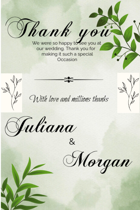 Copy of White Joyful Thank You Card Poster | PosterMyWall
