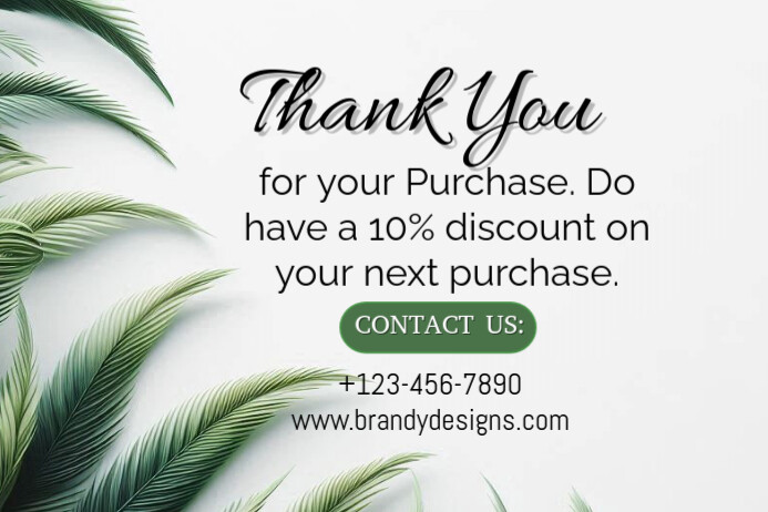 White Joyful Thank You Card Poster Template | PosterMyWall