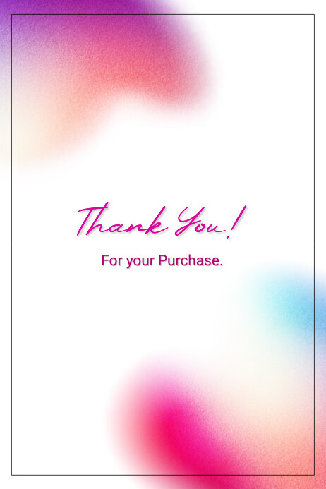 Copy of White Joyful Thank You Card Poster | PosterMyWall
