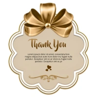 White Joyful Thank You Card Square (1:1) template