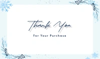 White Joyful Thank You Card  Tag template
