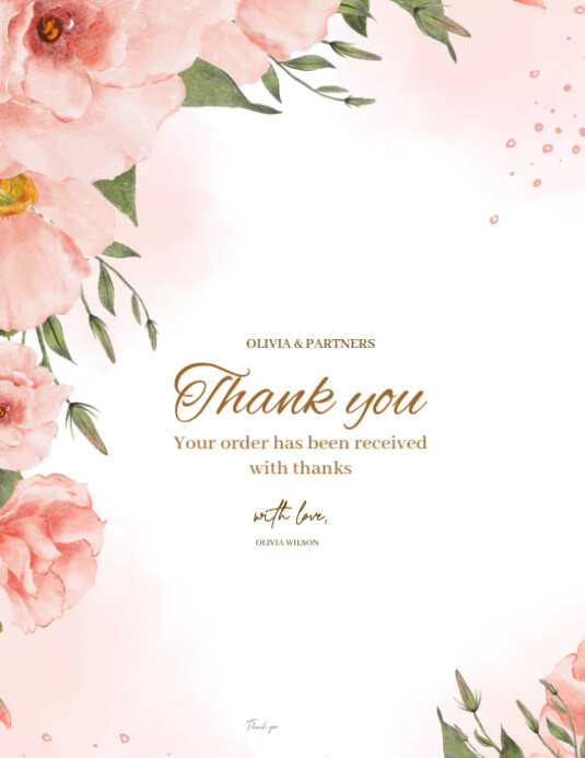 Copy of White Joyful Thank You Card Templates Flyer (us Letter ...