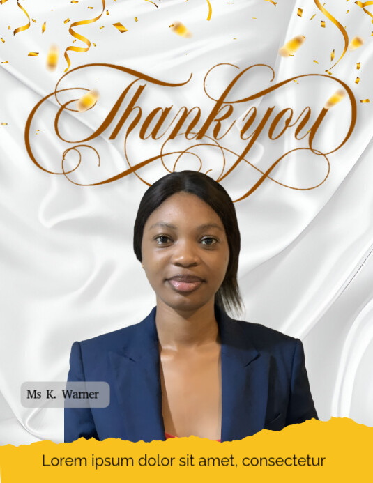 Copy of White Joyful Thank You Flyer (us Letter) | PosterMyWall