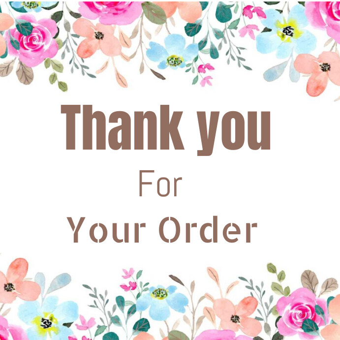 White Joyful Thank You For Coming And Order I Template | PosterMyWall