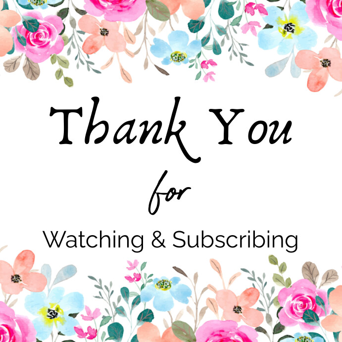 White Joyful Thank You For Watching And Subsc Instagram Post template