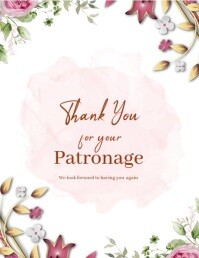 White Maximalist Thank You For Your Patronage Flyer (us Letter ...