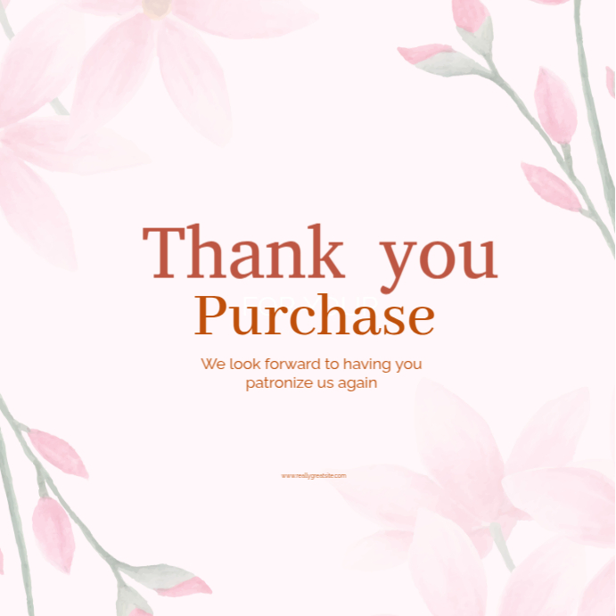 White Joyful Thank You For Your Purchase Flyers Instagram Post Template ...