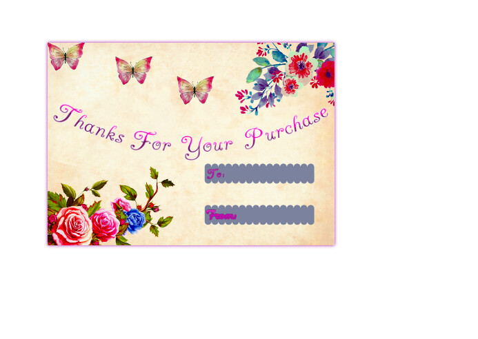 Copy of White Joyful thank you for your purchase Postcard | PosterMyWall