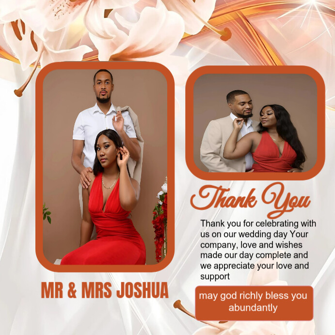 Copy of White Joyful Thank You Instagram Post | PosterMyWall
