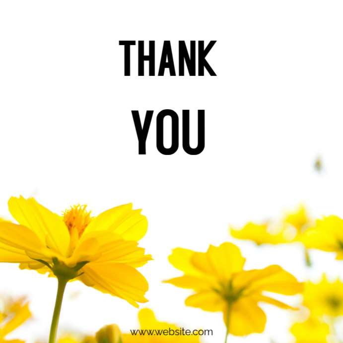 White Joyful Thank You Instagram Post Template | PosterMyWall