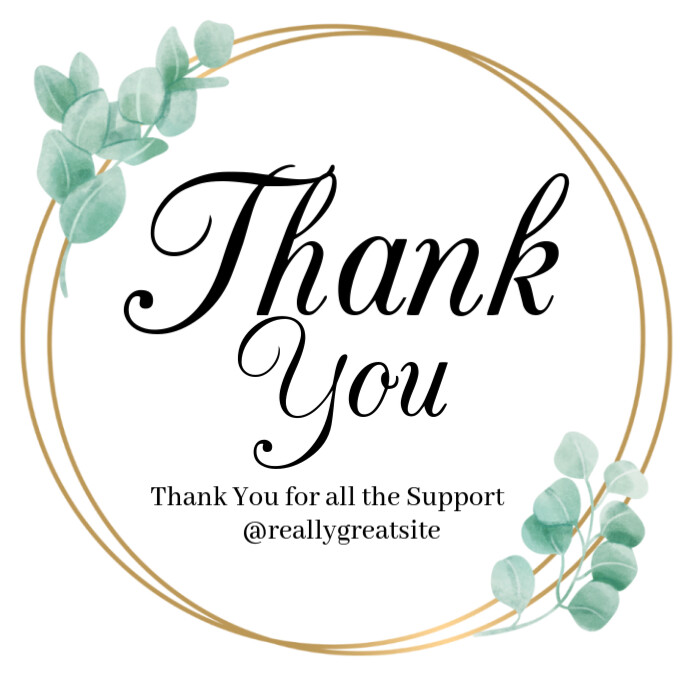 White Joyful Thank You Instagram Post Template | PosterMyWall