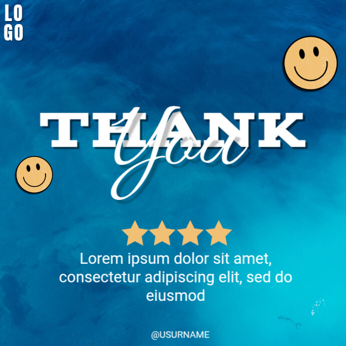 White Joyful Thank You Instagram Post Template | PosterMyWall