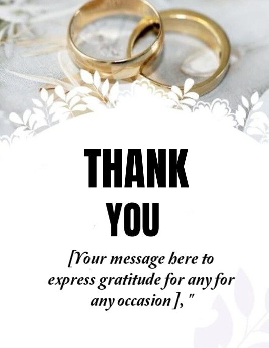 White Joyful Thank You Invitation Flyer (us Letter) Template | PosterMyWall