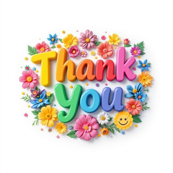 White joyful thank you message instagram post Template | PosterMyWall