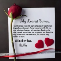 White Joyful Thank You Square (1:1) template