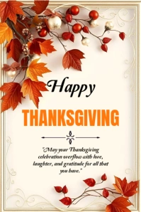 White Joyful Thanksgiving Celebration  Pinterest Graphic template