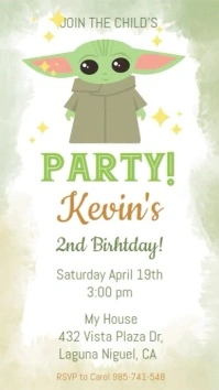 White Joyful The Child Baby Yoda  Instagram Story template