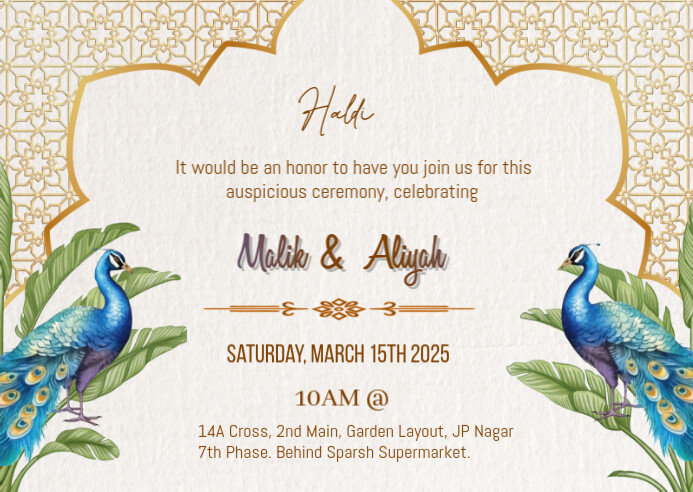White Joyful Traditional And Elegant Indian Haldi Wedding Invitation Template  Postcard 明信片