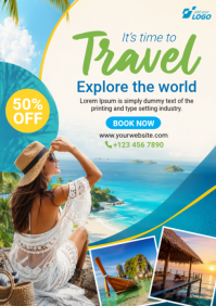 White Travel A4 Template
