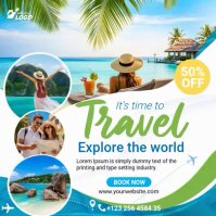 White Travel Publicação no Instagram Template